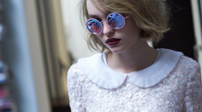 Lily Rose Depp in the 2015 Pearl eyewear by Chanel, shot by Olivier Saillant