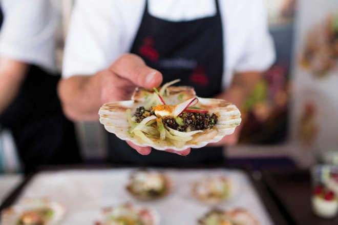 Gaucho Pan-fried scallop for Taste of London 2014