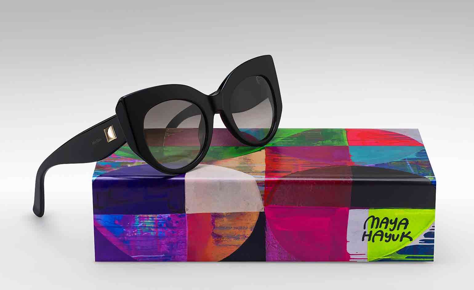 Max Mara x Maya Hayuk ‘Optiprism’ sunglasses and box (2015)