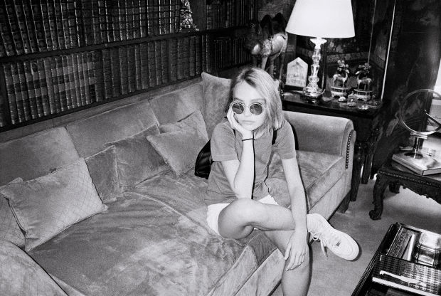 A behind-the-scenes image of Lily-Rose Depp for Chanel eyewear. Photo: Leila Smara/Chanel