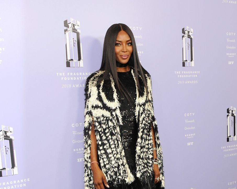 Naomi Campbell Wore Custom Alexander McQueen To Present At The Fragrance&nbsp;Awards.