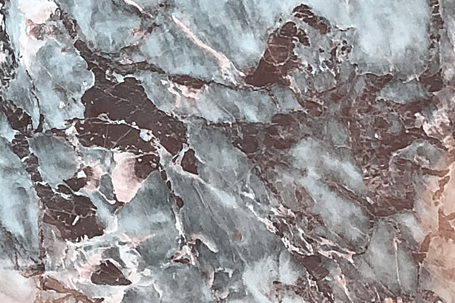 Rescued marble repurposed for foyer and kitchen dining tables. (photo Nichelle Cole)