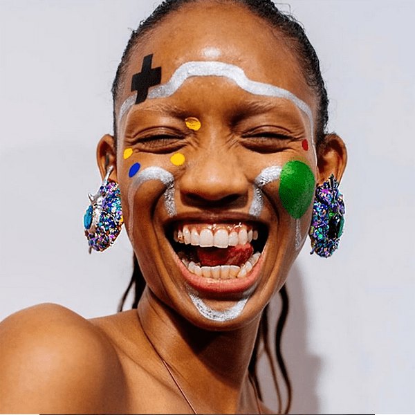 Matty Bovan SS19 Beauty Moment: Positive Shapes & Freedom&nbsp;Colors.