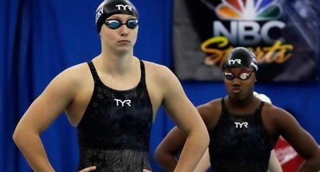 Katie Ledecky (left) and Simone Manuel. (photo: courtesy)