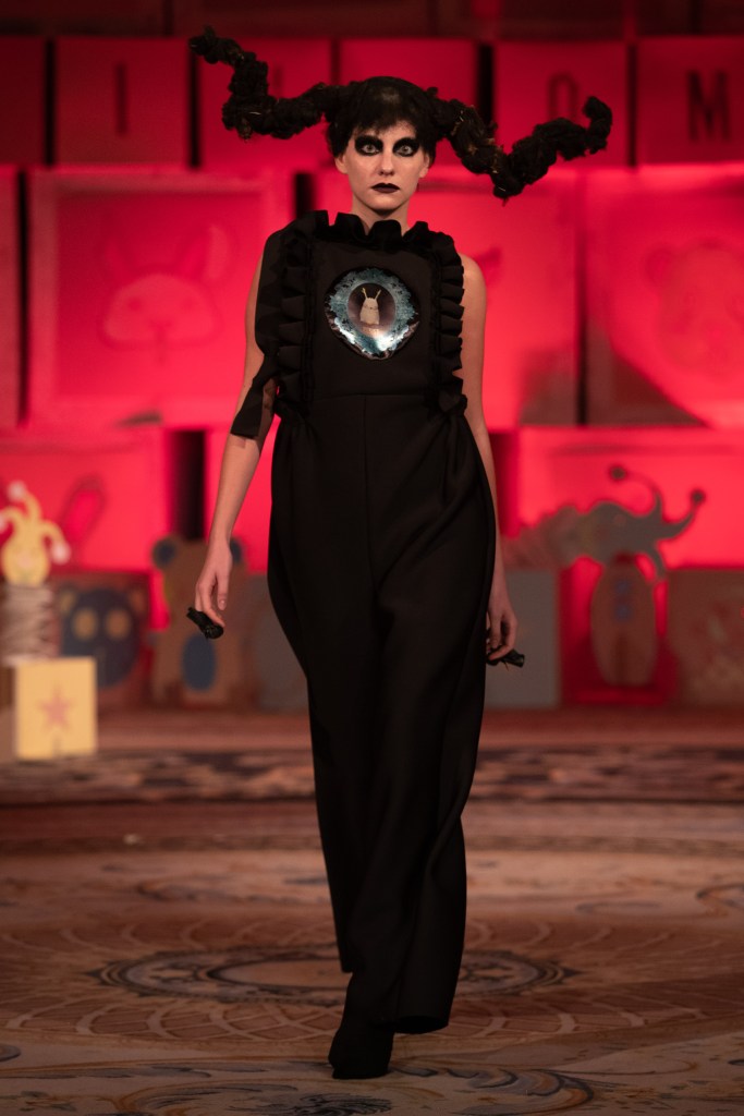 The Savoy Hotel, London UK.14th February 2020. Vin+Omi show their Autumn Winter 2020 designs at their catwalk show at London Fashion Week. © Chris Yates