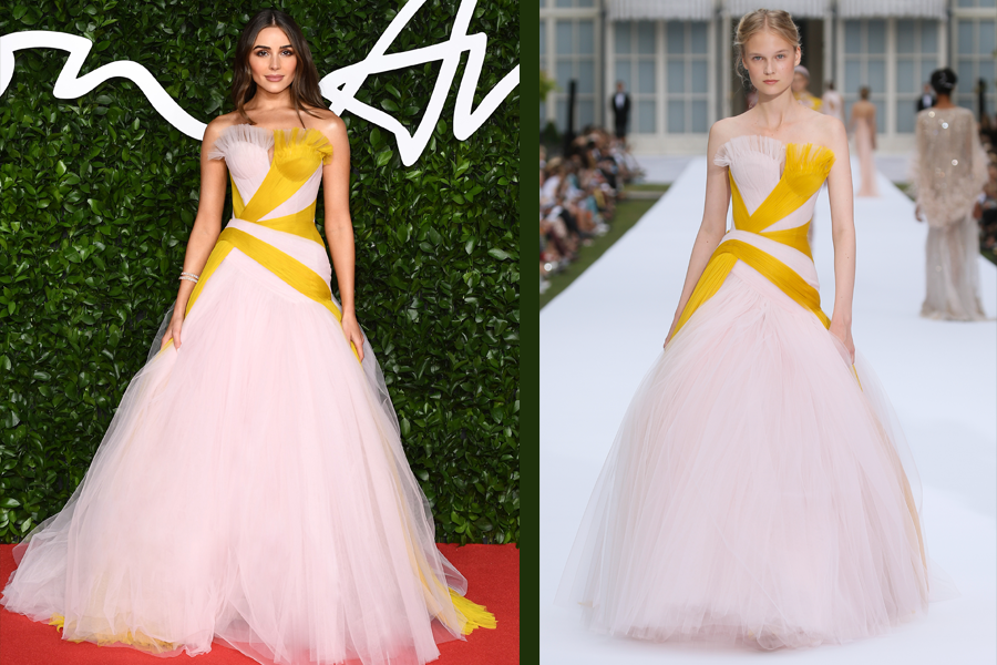 Oliva Culpo in Ralph & Russo at the 2019 British Fashion Awards. (photo: Ralph & Russo)