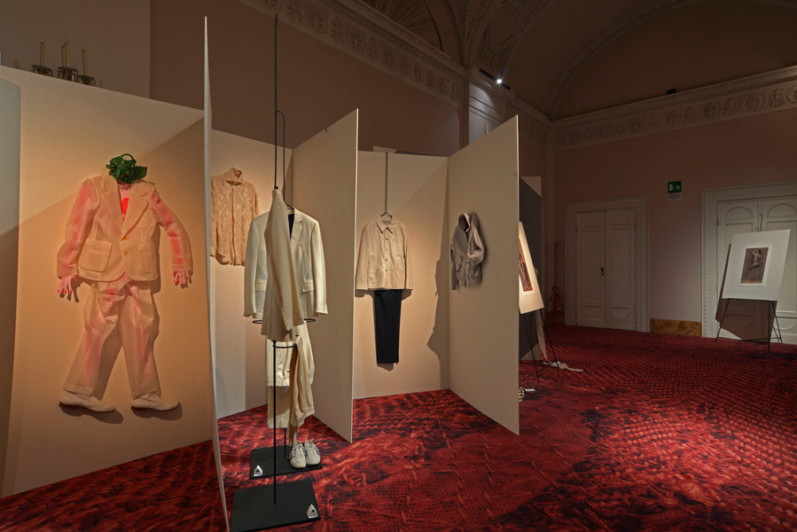Installation inside the Pitti Uomo pavilion in Florence, City. (photo: Alessandro Ciampi)