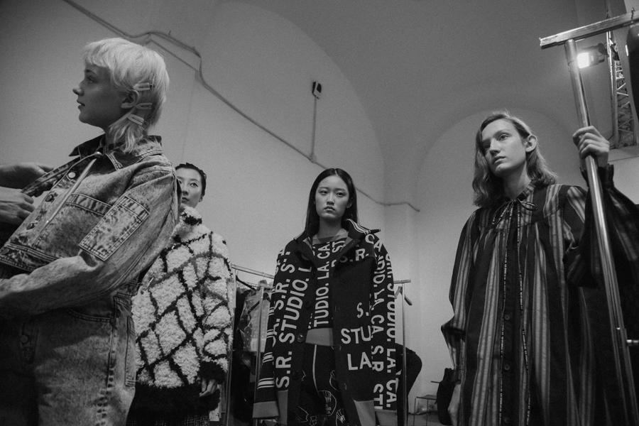 Backstage at the S.R. Studio. LA. CA. show presented during Pitti Uomo 96 (photo: Astra Marina Cabras)